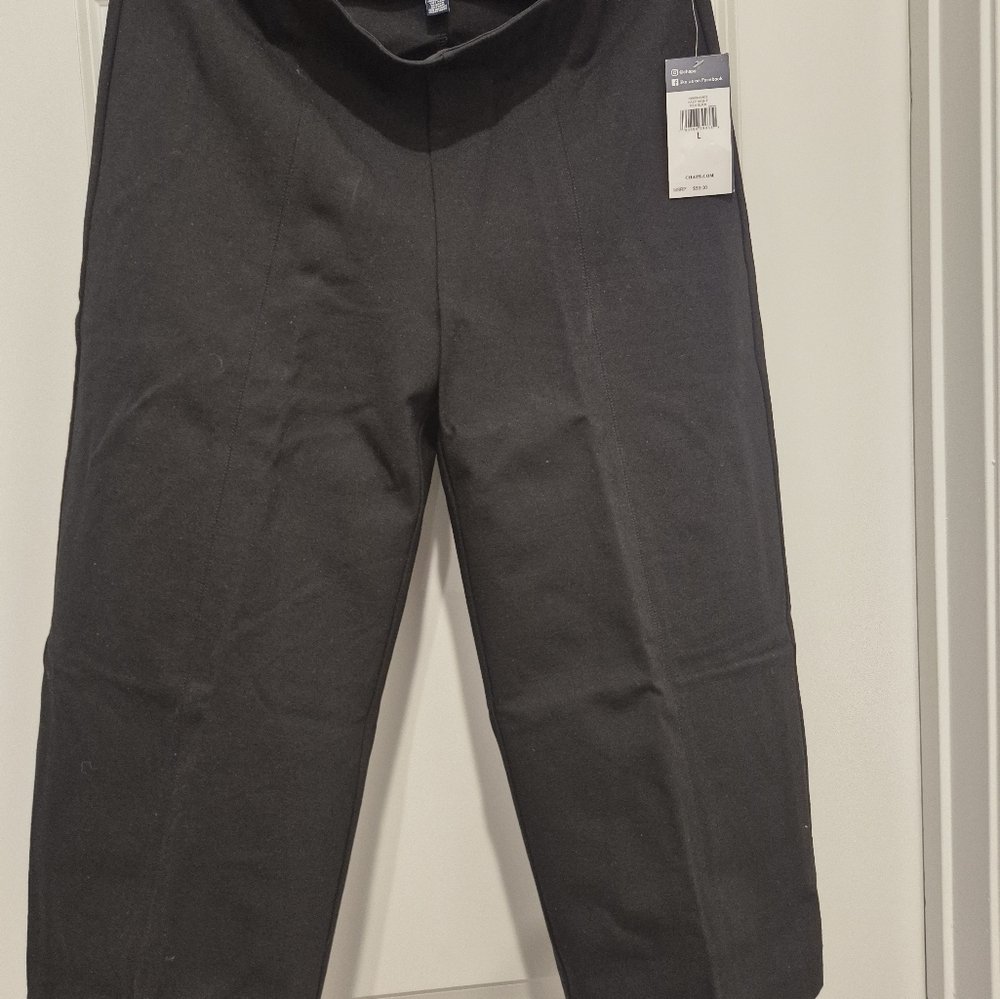 NWT Chaps Polo Black Cropped Wide Leg Pants